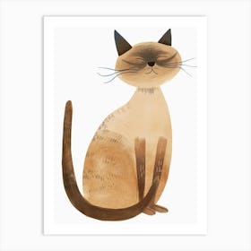 Singapura Cat Clipart Illustration 2 Art Print