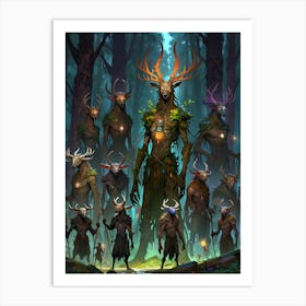 Deer In The Forest 2 Art Print