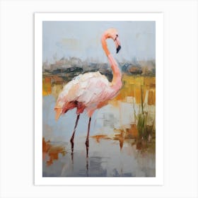 Bird Painting Greater Flamingo 2 Art Print