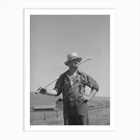 Untitled Photo, Possibly Related To Wheat Farmer, Whitman County, Washington, This Farmer Is Not Typical O Art Print