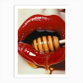 Honey Lips Art Print