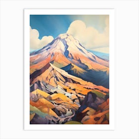 Mount Shasta Usa 3 Mountain Painting Art Print
