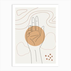 Hand Gesture3 Art Print