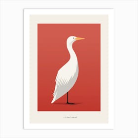 Minimalist Cormorant 2 Bird Poster Art Print