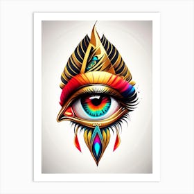 Eye Of Horus, Symbol, Third Eye Tattoo 1 Art Print
