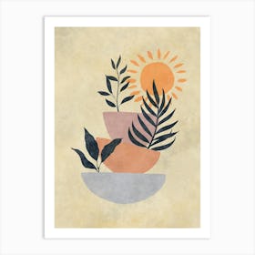 Sun And Plants 5 Art Print