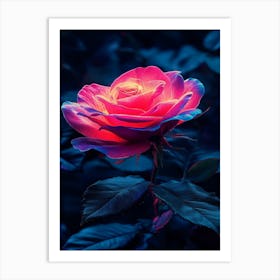 Pink Rose Wallpaper 2 Art Print