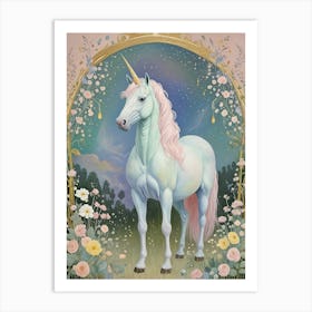 Unicorn & Golden Rain Art Print