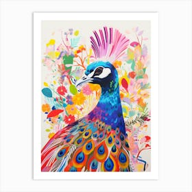 Colourful Bird Painting Peacock 1 Art Print