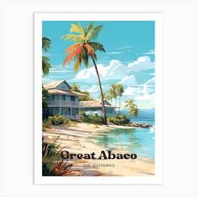 Great Abaco Island Modern Travel Art Illustration Art Print