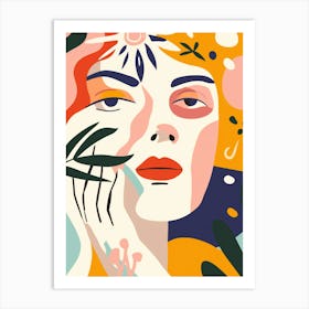 Abstract Woman Portrait Artistic Design Art Print