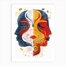 Two Faces 24 Art Print