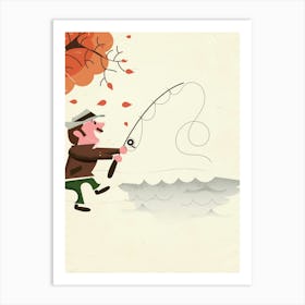 Autumn Fishing Art Print