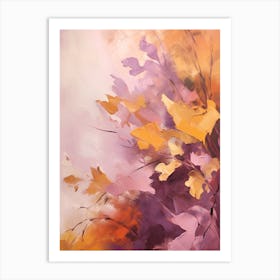 Fall Flower Painting Lilac Art Print