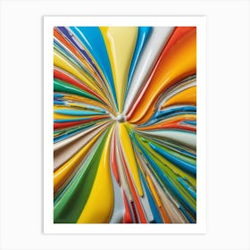 Abstract With Colorful Paint Art Print