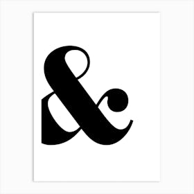 Ampersand Bold Black Art Print