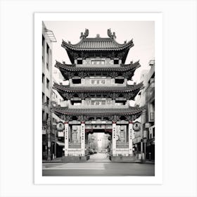 Taipei, Taiwan, Black And White Old Photo 4 Art Print