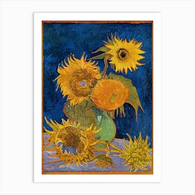 Vincent Van Gogh, Sunflowers, Second Version, Six Sunflowers, 1888. Art Print