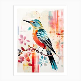 Bird Painting Collage Cuckoo 4 Art Print