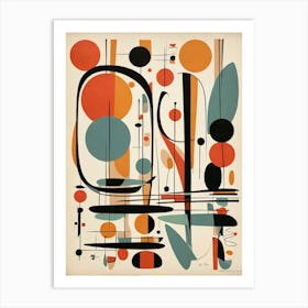 Mid Century Abstract Retros B Art Print 1 Art Print