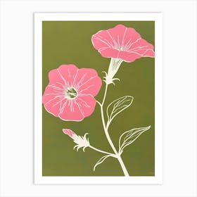 Pink & Green Petunia 2 Art Print