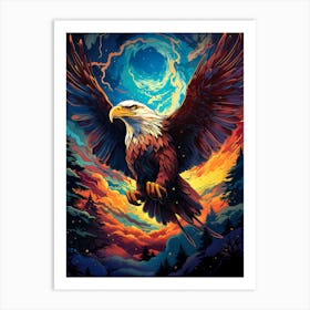 Eagle In Flight Art Print