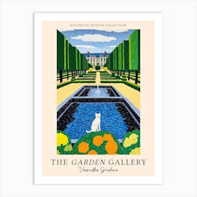 The Garden Gallery, Versailles Gardens France, Cats Matisse Style 3  Art Print