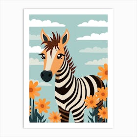 Baby Animal Illustration  Zebra 6 Art Print