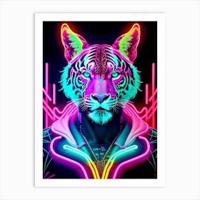 Neon Tiger 8 Art Print