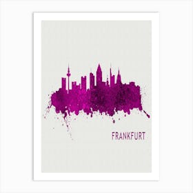 Frankfurt Germany City Purple Art Print