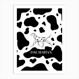  Dalmatian dog black and white  Art Print