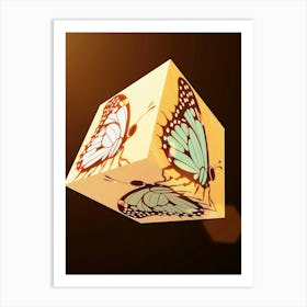 Butterfly Cube 2 Art Print