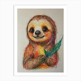 Sloth 17 Art Print