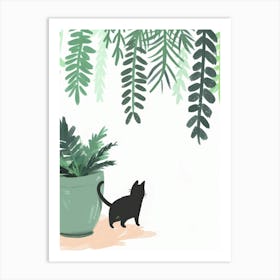 Cat In A Pot 6 Art Print