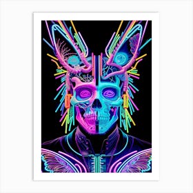 Neon Skull 18 Art Print