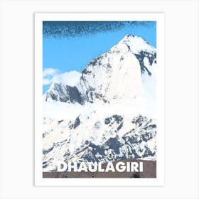 Dhaulagiri, Mountain, Nepal, Nature, Himalayas, Climbing, Wall Print, Art Print