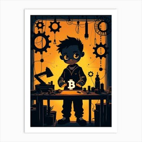 Bitcoin Boy 8 Art Print