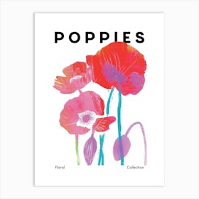 Poppies Floral Collection Botanical Flower Market Art Print