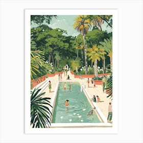 Audubon Park And Zoo Storybook Illustration 7 Art Print