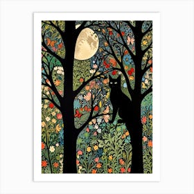 William Morris Cat In The Forest 2 Art Print