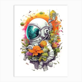 Astronaut In Space 9 Art Print