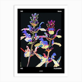 No Rain No Flowers Poster Lavender 3 Art Print