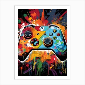 Graffiti Gaming Controller Art Print