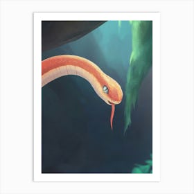 Snake In The Jungle Art Print