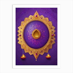 Diwali Greeting Card 3 Art Print