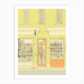 Cannes The Book Nook Pastel Colours 4 Art Print