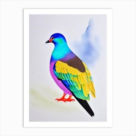 Pigeon Watercolour Bird Art Print