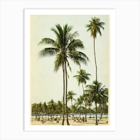 Kuta Beach Bali Indonesia Vintage Art Print