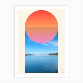 Sunrise on the lake Art Print