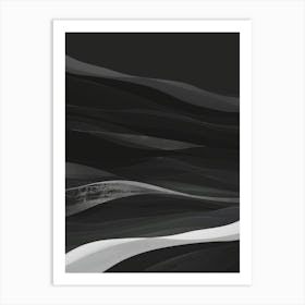 Black And White Abstract Painting 5 Art Print